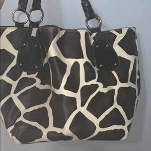 Zebra print tote bag